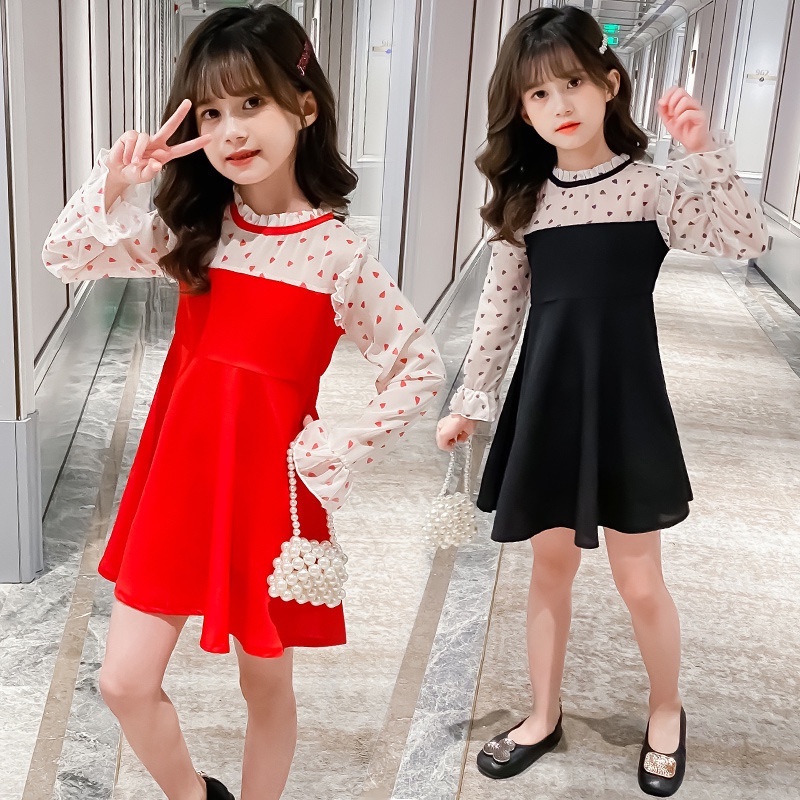 DR3-Dress Anak Perempuan Korea Chiffon Love