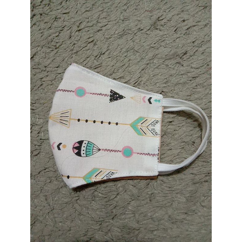 Masker kain 2 lapis oxford+katun motif