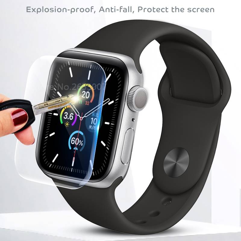 3PCS 9D Soft Hydrogel Film Glass For Apple Watch 5 4 3 2 40mm 44mm 42mm 38mm Tempered Full Cover Glass For iWatch 5 Series 44mm 40mm