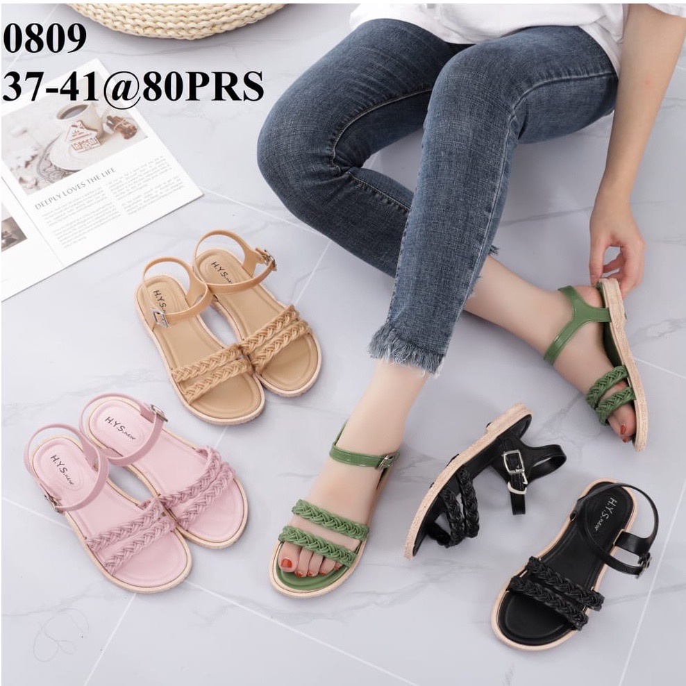 Sandal Import Tali Kepang DUA / Sandal Jelly 0809 - 1