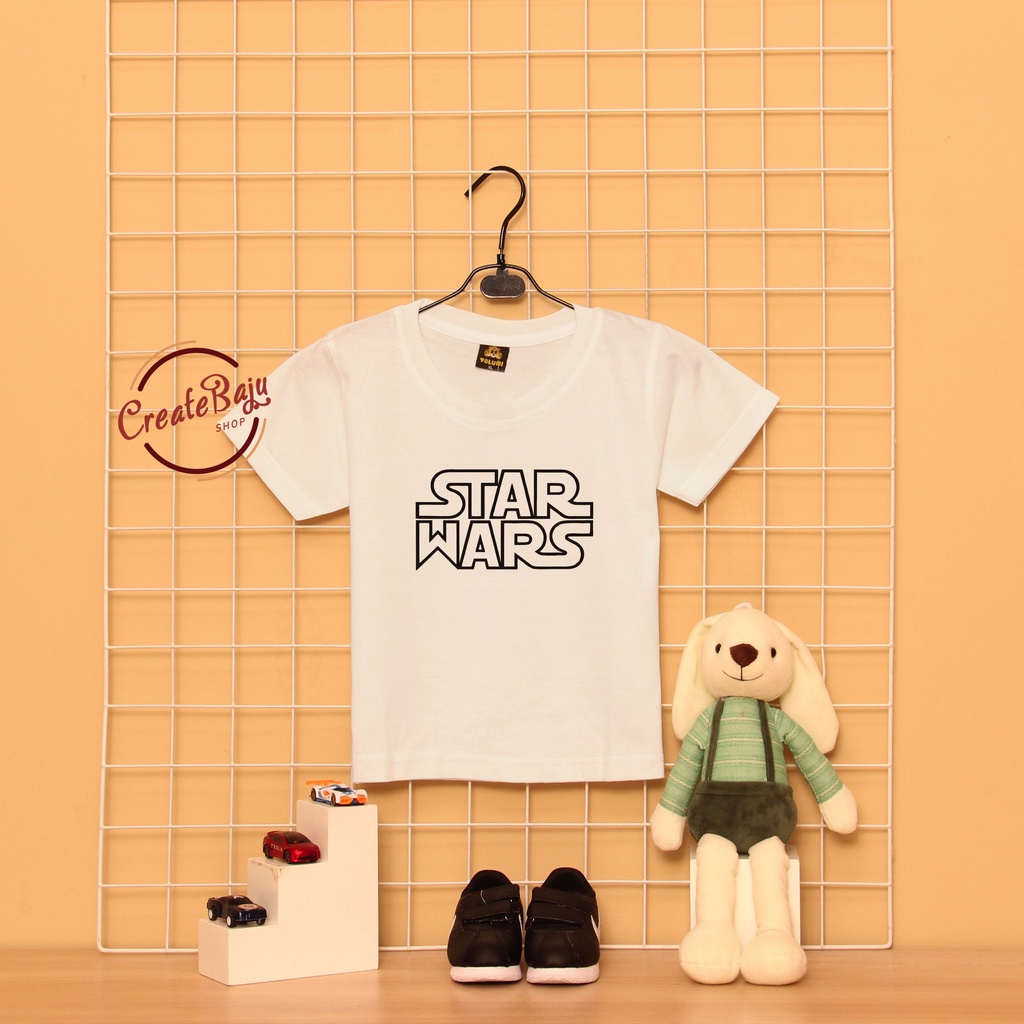 CUSTOM KAOS ANAK LAKI STARWARS 1-7 TAHUN BAJU ATASAN ANAK LAKI FASHION TERMURAH BAHAN KATUN