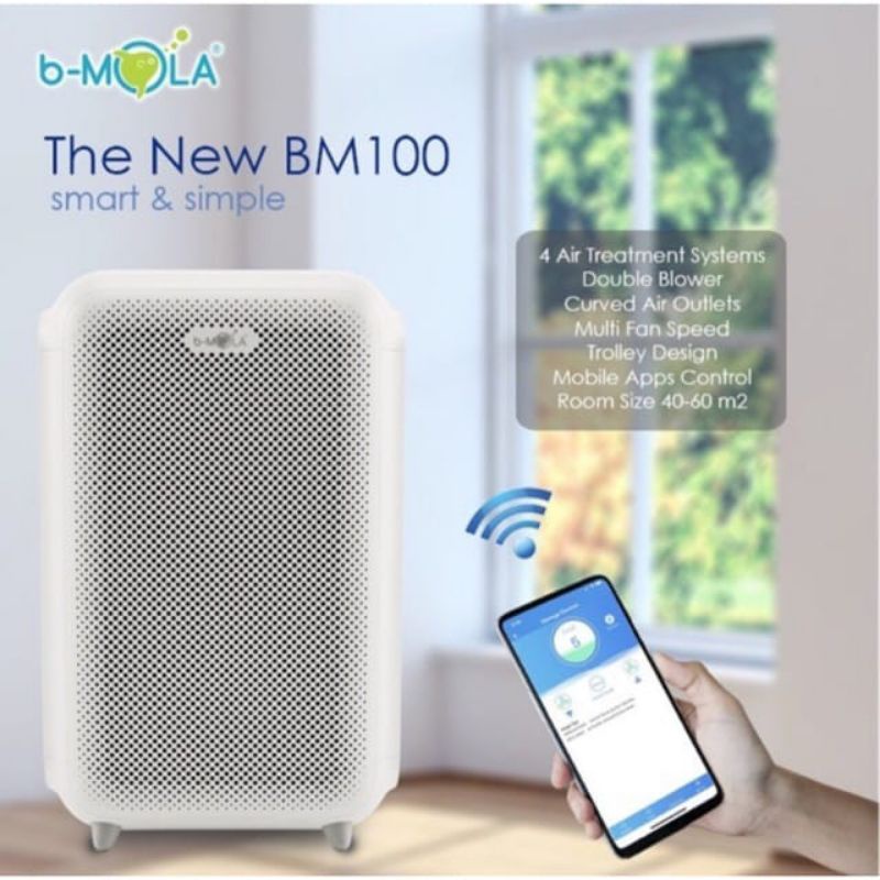 B-mola BMOLA NCCO 1701 Air Purifier Teknologi Pemurnian Udara BM100 BM 50 penyaring udara BM50