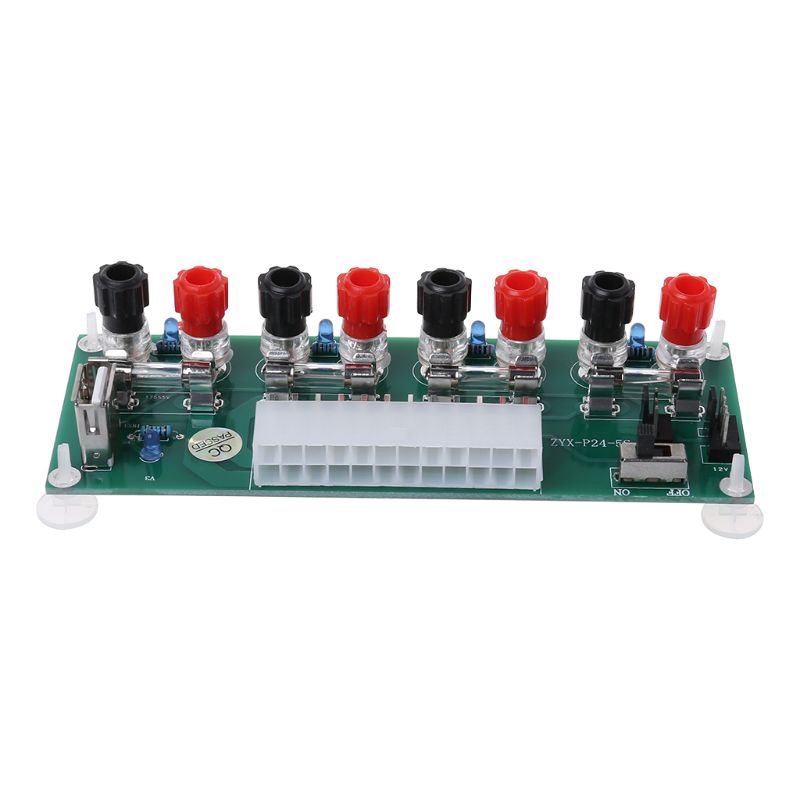 Bt Sirkuit Listrik 24Pins atx Benchtop Komputer Power Supply 24pin atx Breakout Board Module Dengan USB 5V