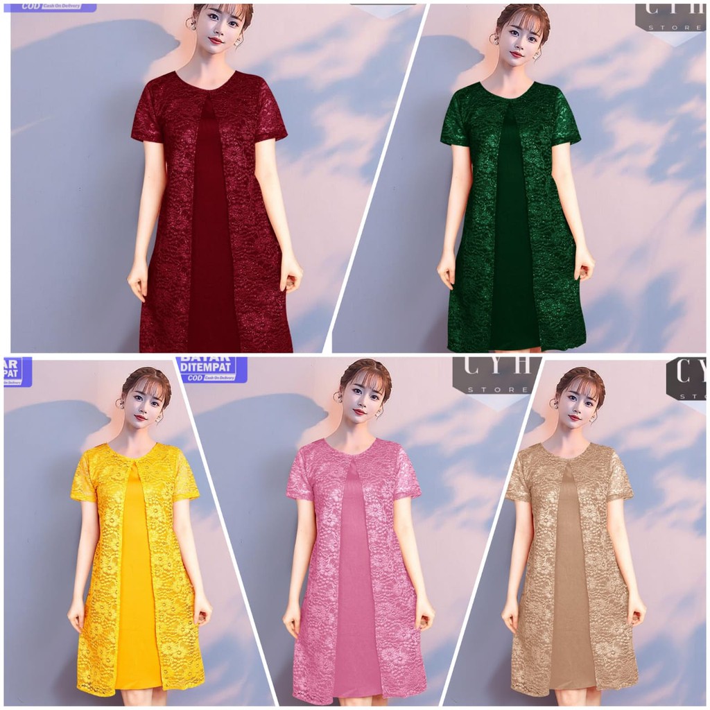 DRESS YUNA / FASHION PAKAIAN WANITA / DRESS 2021