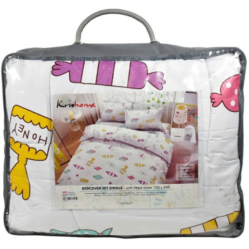 Set 4 Pcs Seprai Bed Cover Anak Candy 120 x 200 x 30 cm