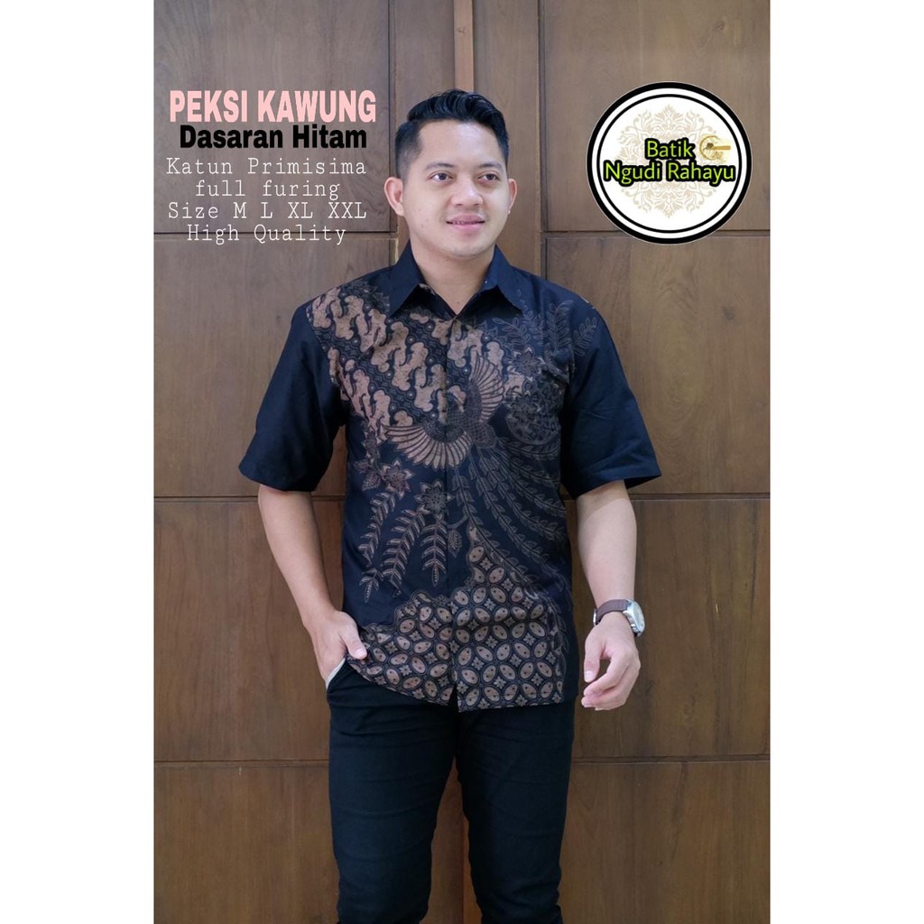 BATIK PRIA TERBARU S M L XL XXL BAJU kemeja batik pria lengan PENDEK PREMIUM BSO OFFICIAL