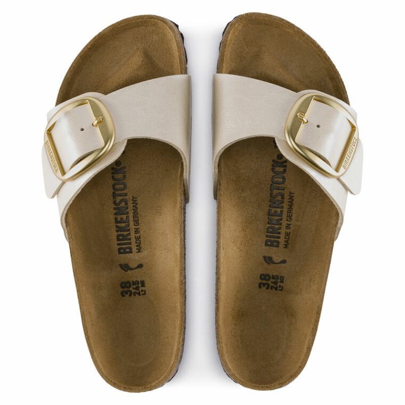 BIRKENSTOCK MADRID BIG BUCKLE GRACEFUL PEARL WHITE SANDAL