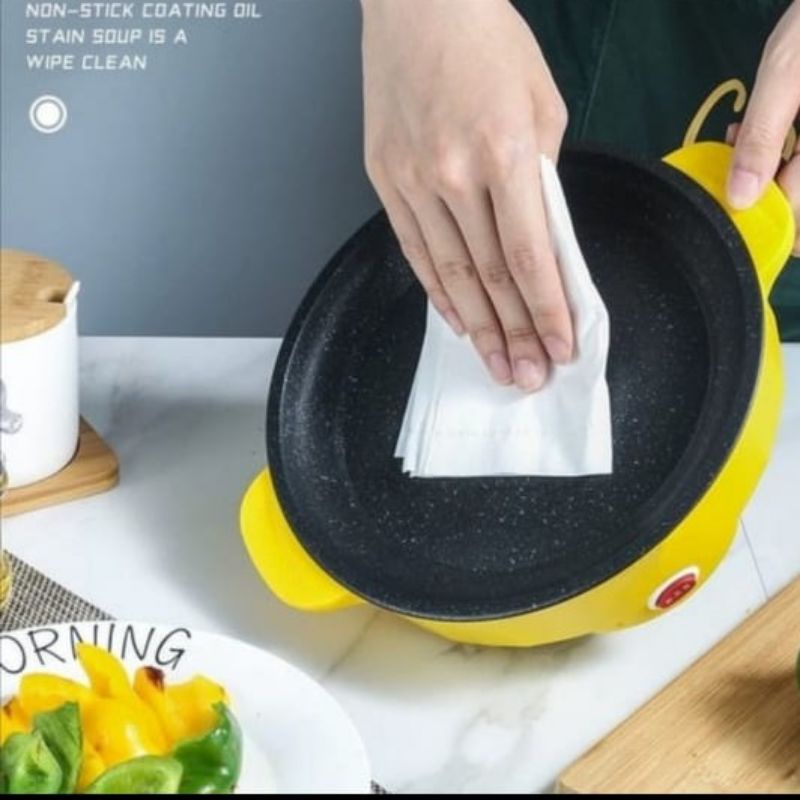 (COD)Panci Listrik Korea/Panci Anti Lengket/Panci Korea Anti lengket 22cm