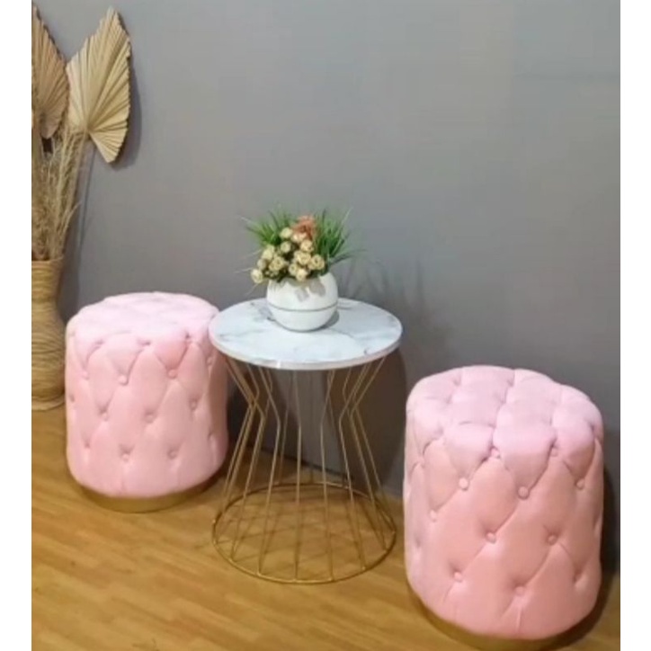 SET MEJA KURSI STOOL PLAT