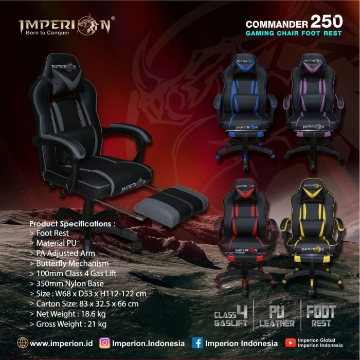 Kursi Gaming Imperion Commander 250 Professional Gaming Chair