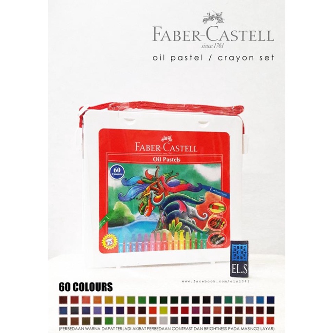 

Faber Castell Oil Pastel / Crayon 60 Colours