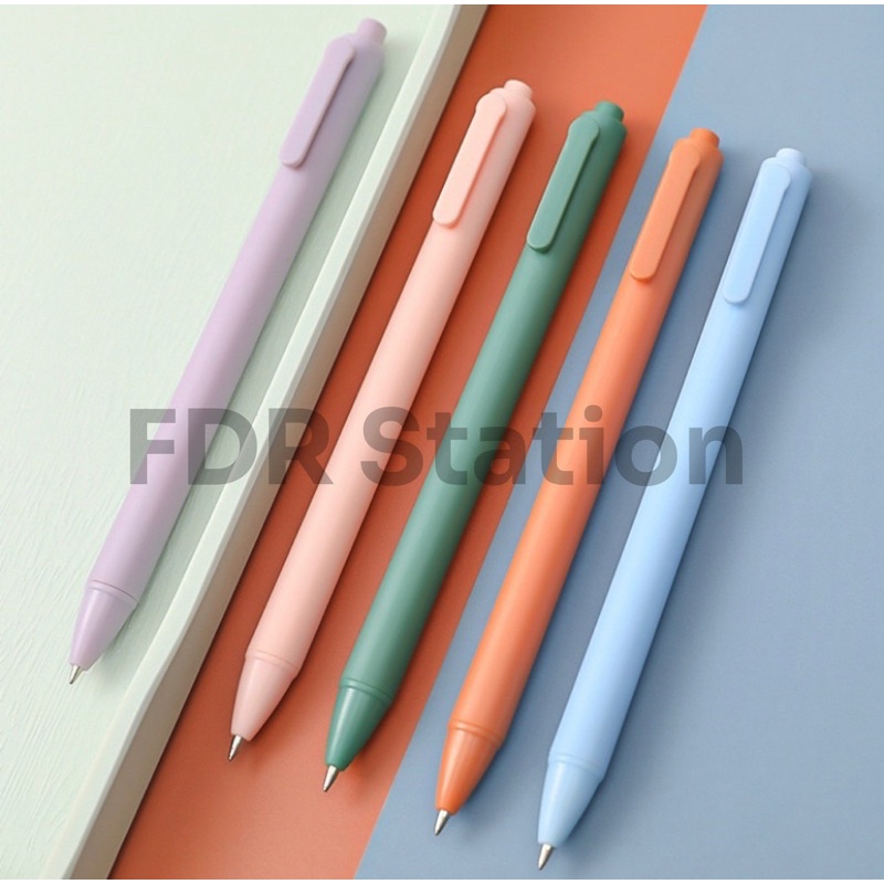 

Pen Gel 1 set 5pcs Murah Pastel Tinta Hitam / Pulpen Sekolah