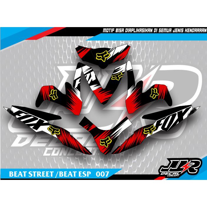 STIKER HONDA BEAT STREET/ ESP/DECAL HONDA BEAT STREET MOTIF FOX/STRIPING HONDA BEAT STREET