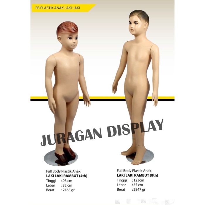 Mars_venus -  Manekin Full Body Anak| Pria/Cowok |Cream|Makeup|Set - Fb Anak 4 Tahun