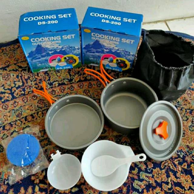 kompor kotak nesting DS 200 Paket kompor camping termurah / kompor outdoor termurah / cooking set