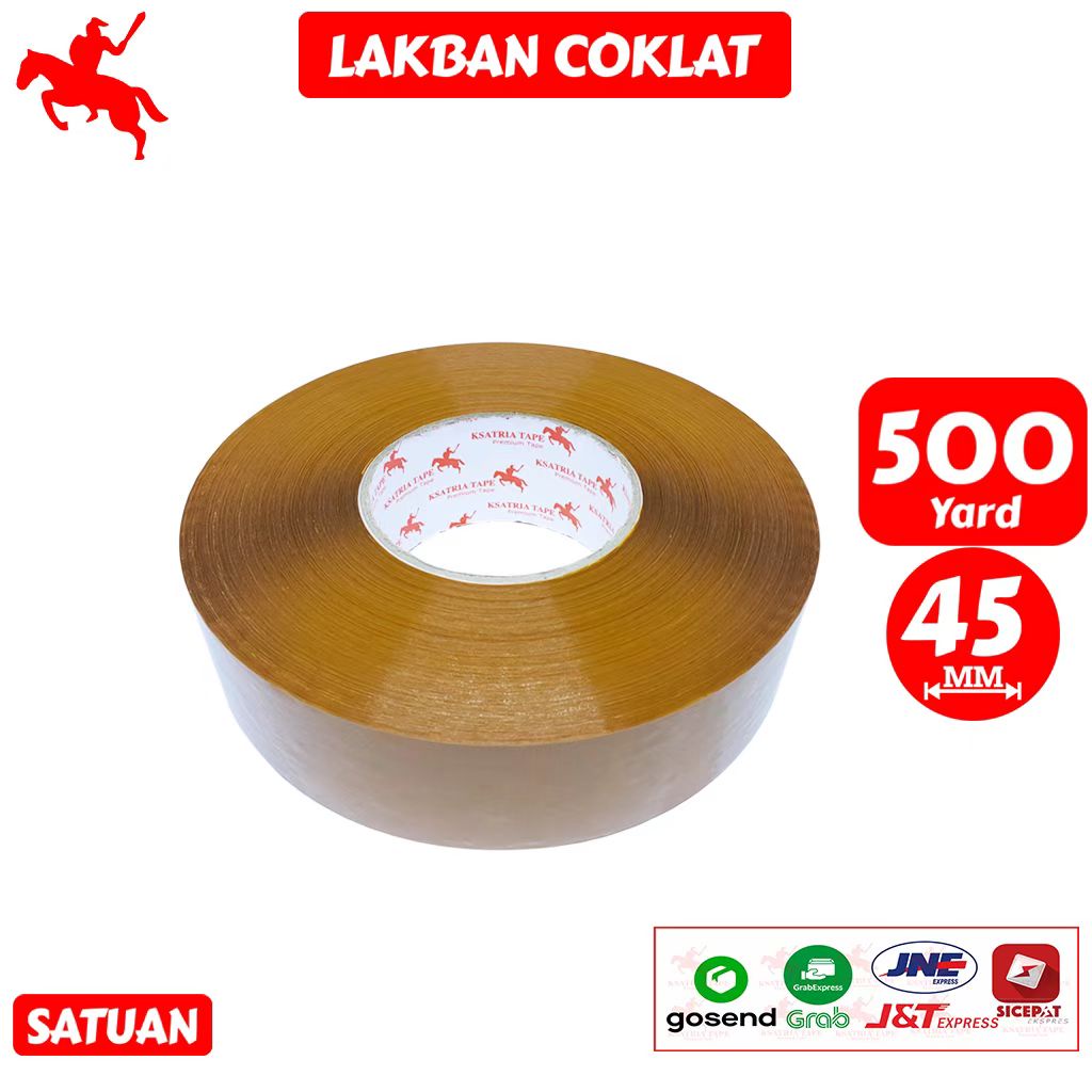 

Lakban OPP Tape / Lakban Coklat KSATRIA Tape 500 Yard -Pcs