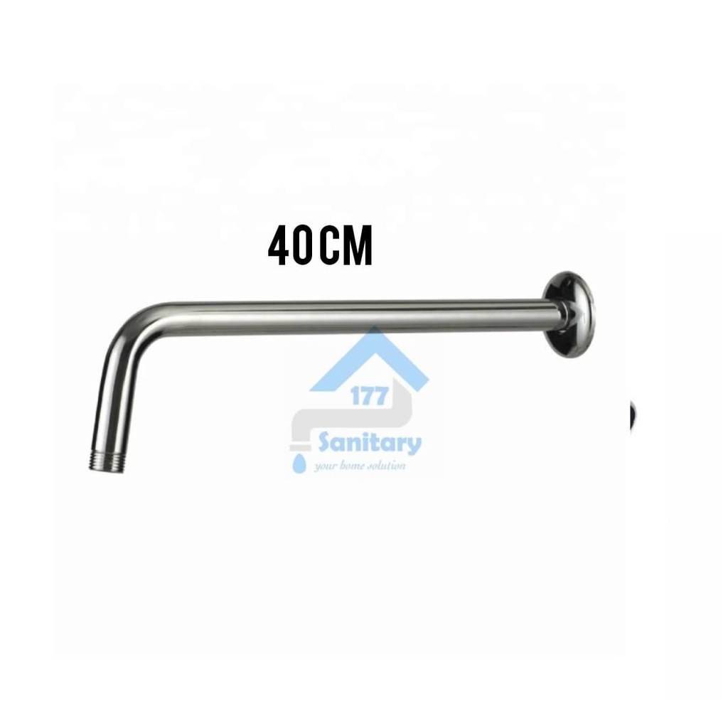Pipa Shower Tanam Tembok Stainless - Hanya Pipe Tiang Sambungan Wall Shower Stenlis 1/2 inch