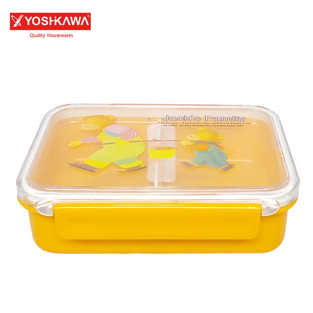 

YOSHIKAWA Tempat Makan 16 CM Sekat Lepas Pasang EVL-LB-01 Orange