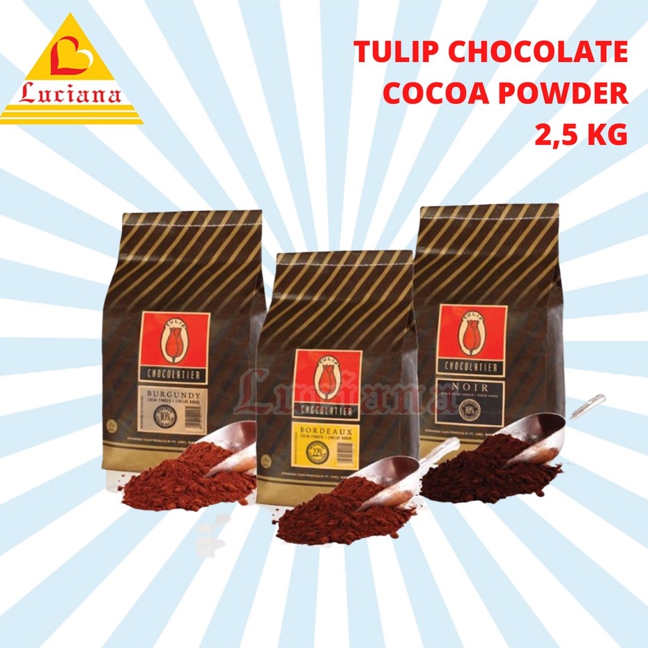 

Tulip Bordeaux Burgundy Noir coklat bubuk 2,5kg cocoa powder