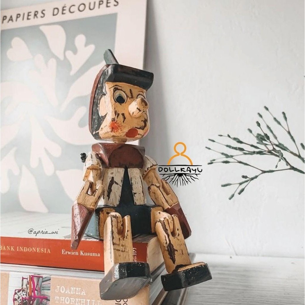 Kado Anak Action Figure PINOKIO Boneka Kayu Handmade | Size M