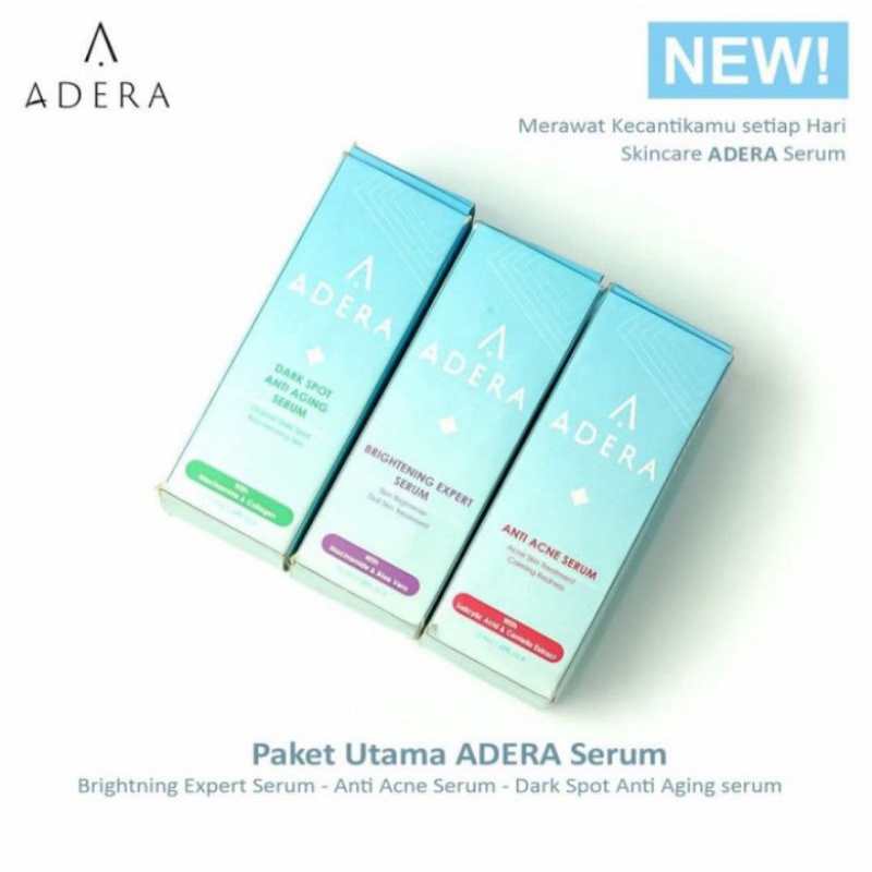 ADERA FACE SERUM ANTI ACNE (JERAWAT), DARK SPOT (FLEK HITAM), BRIGHTENING (PEMUTIH) ORIGINAL & 100% 