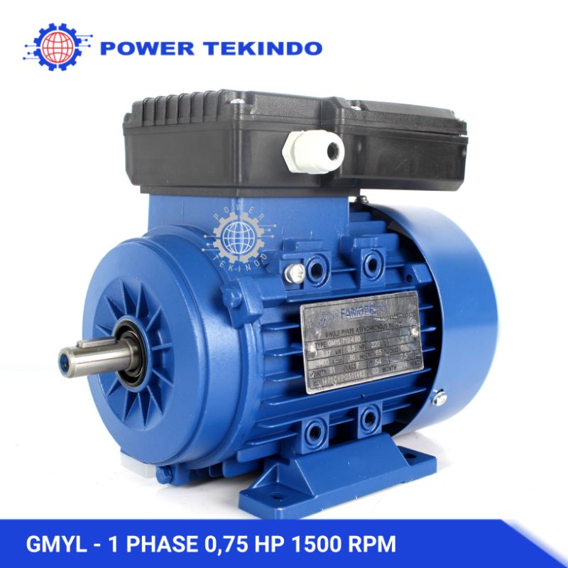 Famoze Pro Dinamo 1 Phase 0,75 HP 1400 RPM Elektro Motor GMYL 0,75 PK 3/4 HP