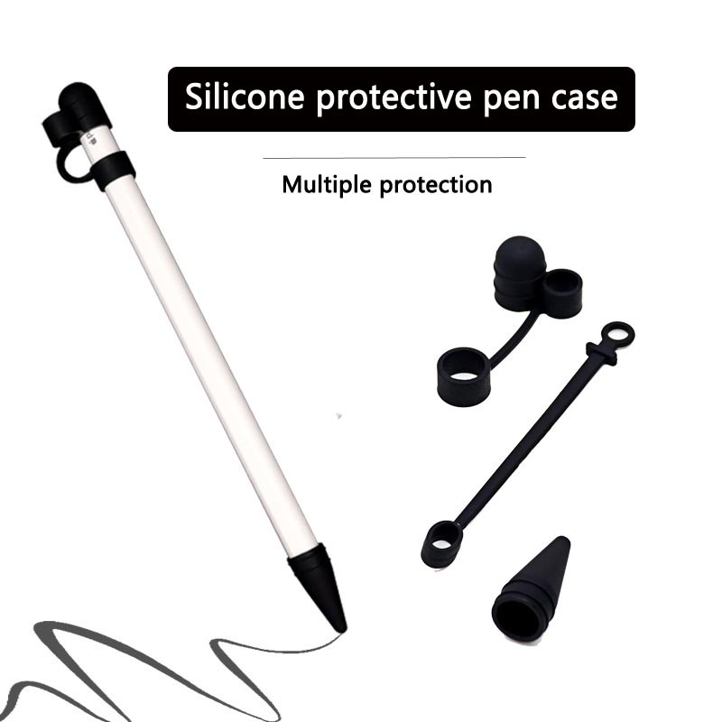 Dllencase Tempat Silikon Pensil Apple, Adaptor Kabel Data, ipad Pro Silicone Sleeve, 3in1, Stylus Accessories A234