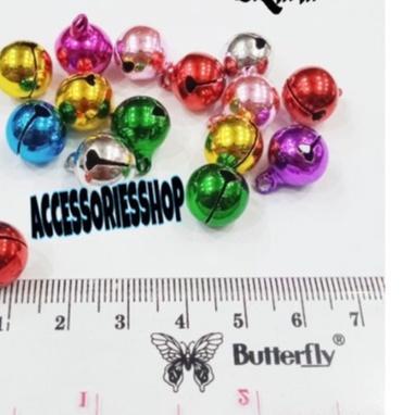 ➾ Bell/lonceng/klintingan bulat 12mm warna warni untuk kalung kucing-1Gross ♩