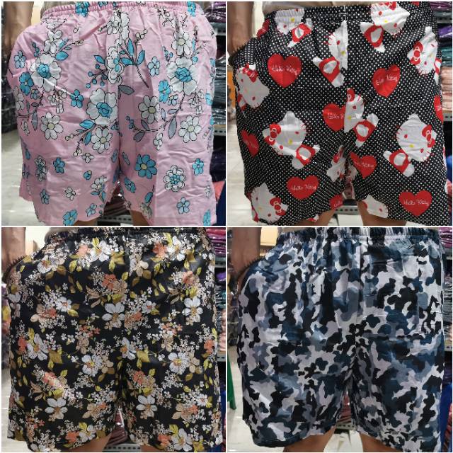 ISANNY ALL SIZE CELANA SANTAI RANDOM/CELANA PENDEK DEWASA/CELANA HAWAII/READY STOK