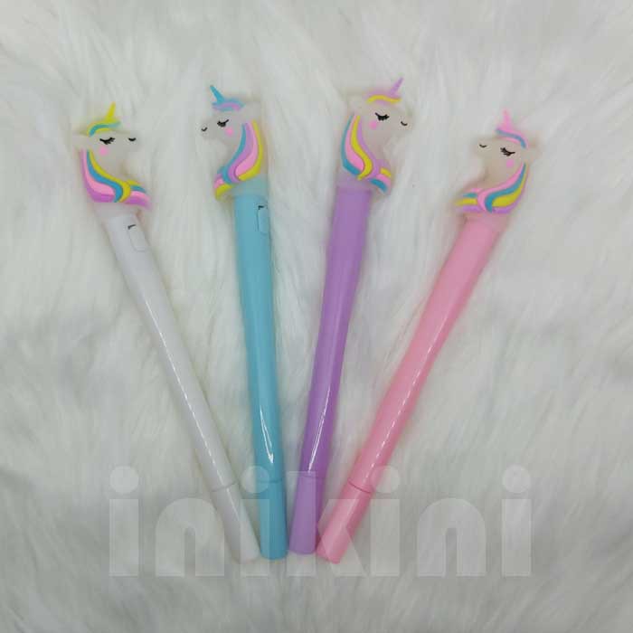 

Pulpen Gel Pen Karakter Lucu – LED Unicorn Head
