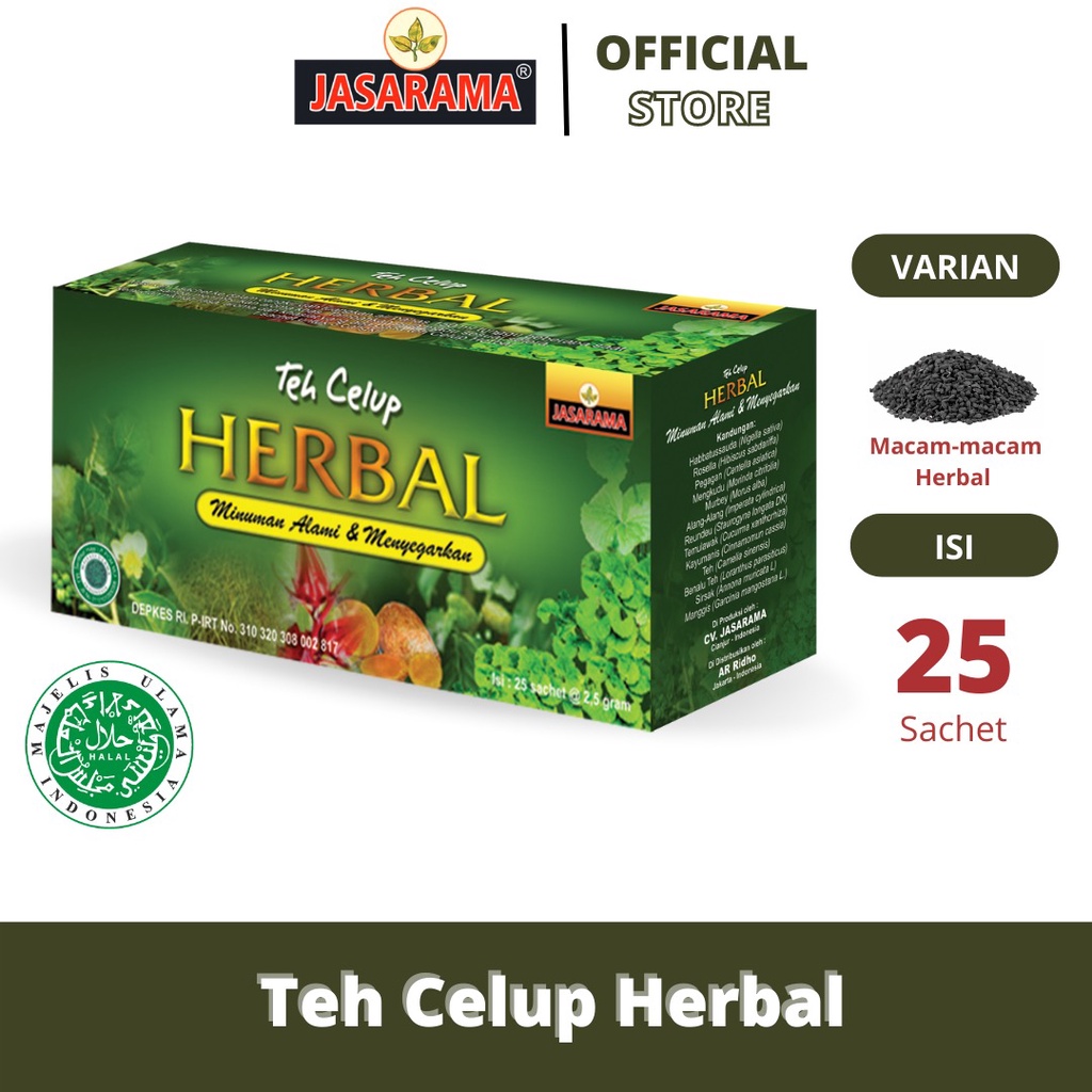 

TEH CELUP HERBAL Merk Jasarama isi 25 sachet