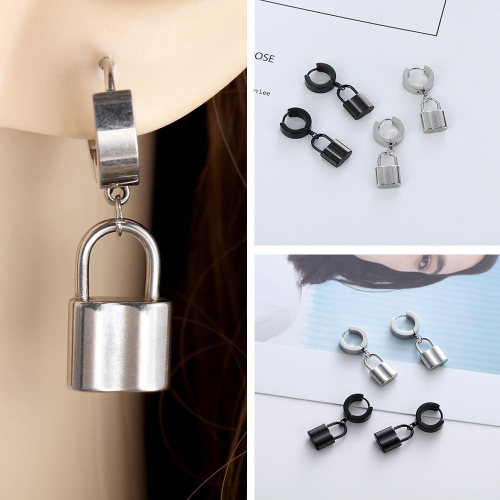 Anting Huggies Nanas Perhiasan Punk Stainless Steel Hip Hop Piercing Menjuntai Earrings