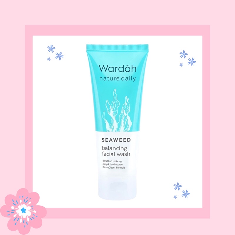 [BPOM] Wardah Nature Daily Seaweed Balancing Facial Wash 60ml | Sabun Wajah/Sabun Muka/Pembersih Waj
