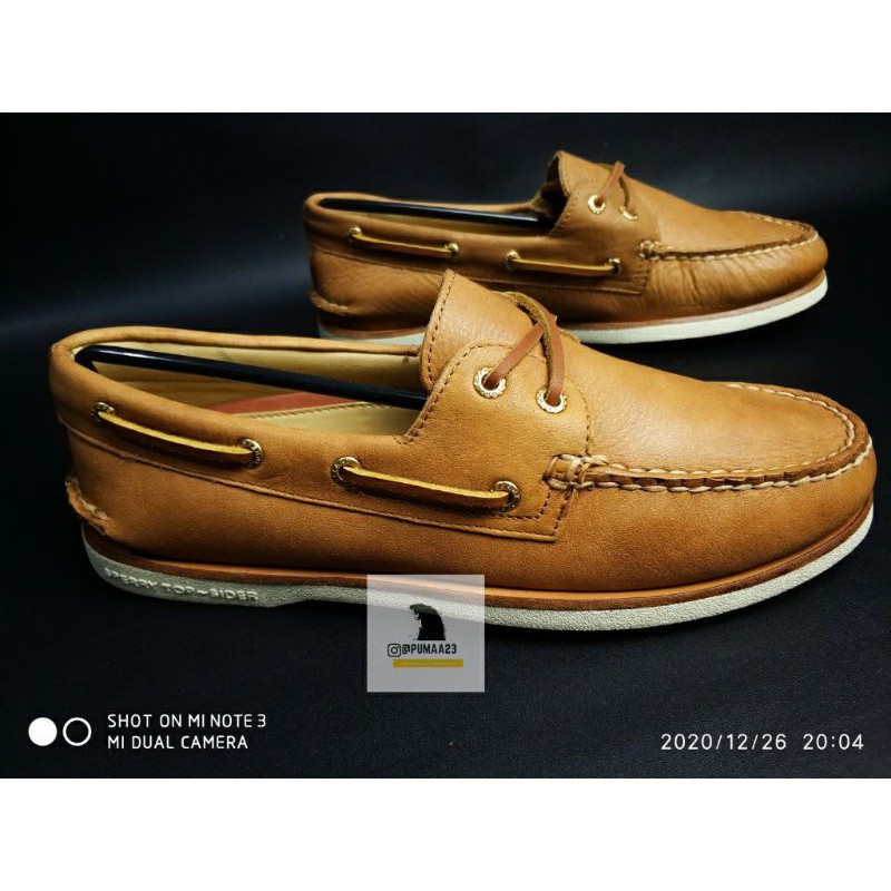 Sperry Topsider Gold Cup Tan Original + Free kaos kaki