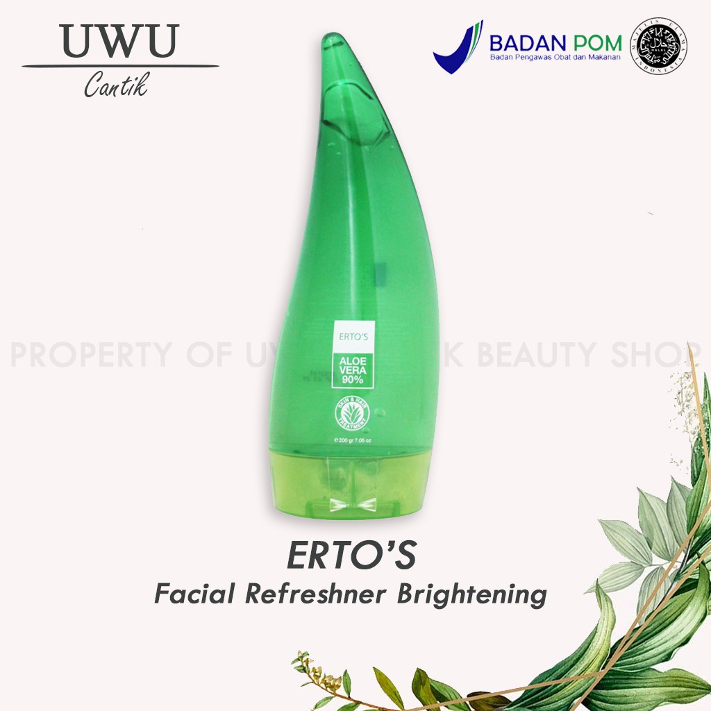 [ORIGINAL] ERTOS ALOEVERA GEL 90% - SKIN & HAIR TREATMENT ALOE VERA LIDAH BUAYA UNTUK KULIT RAMBUT
