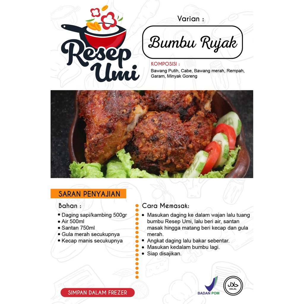 Bumbu Instan Resep Umi Ayam Bumbu Rujak Shopee Indonesia