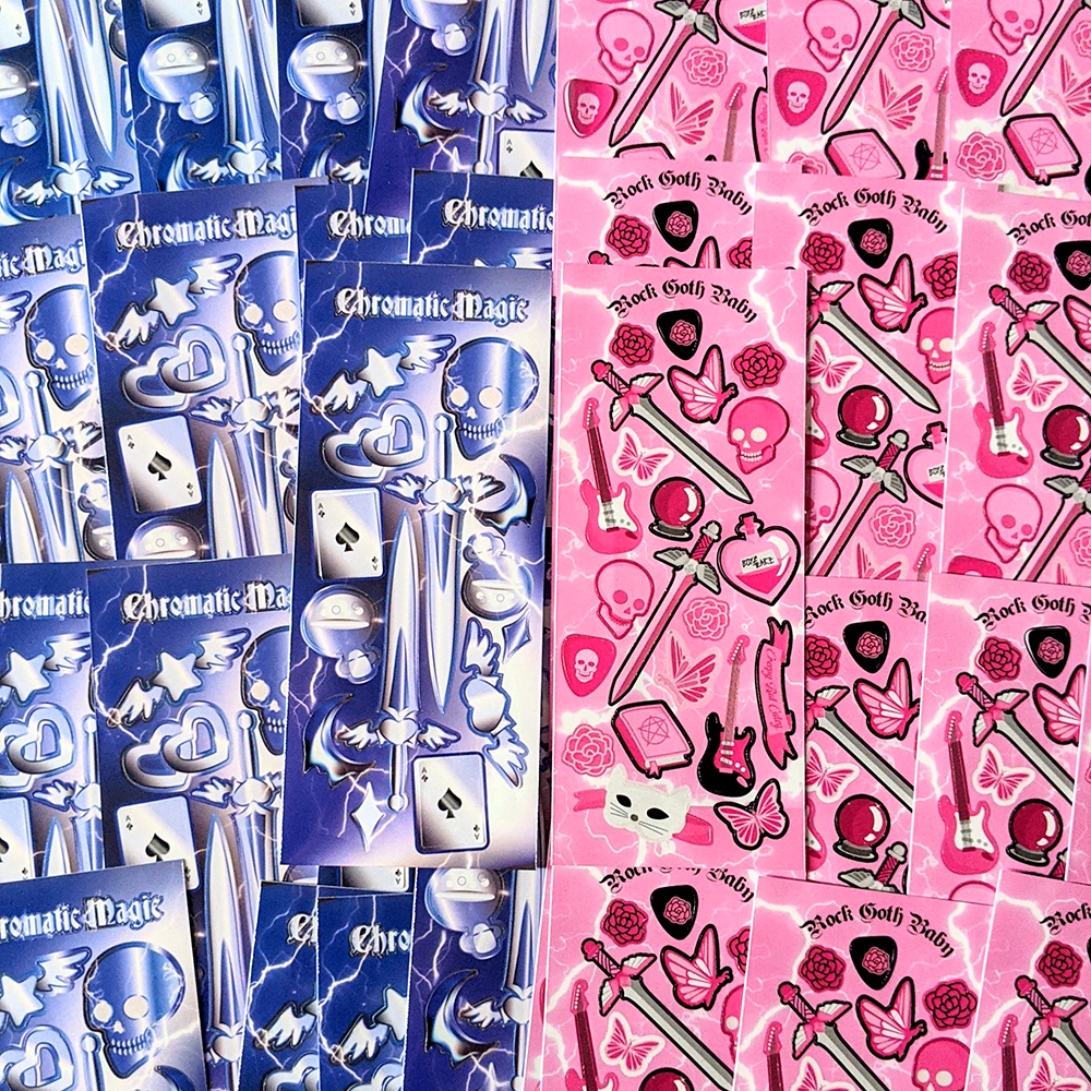 

CHROMATIC MAGIC SERIES ☆ by RATTLED STUDIO - STIKER KPOP PHOTOCARD DECORATION DEKORASI POLAROID / JOURNALING / JURNAL | Magic Rock and Roll Gothic Deco Sticker