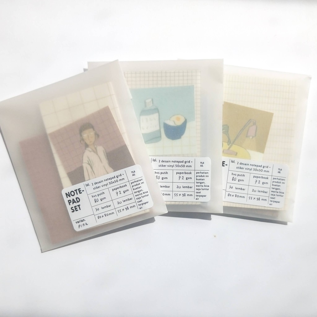 

NOTEPAD SET / Memo + Vinyl Sticker