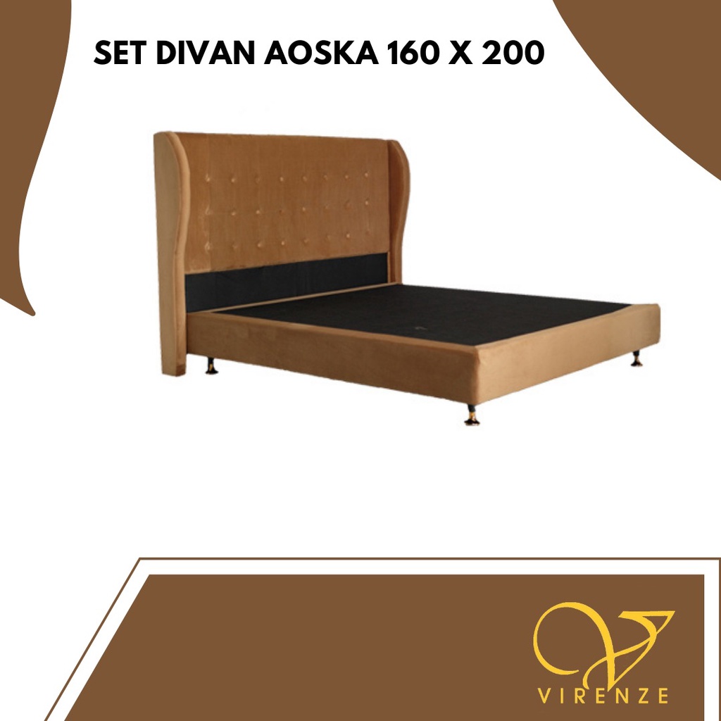 VIRENZE Divan / Dipan / Sandaran Aoska 160x200 - Jateng (Semarang,Solo,Salatiga) Jatim Madiun,Ngawi