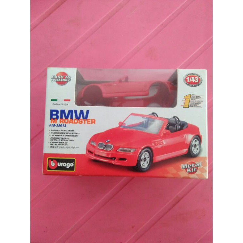 BBURAGO BMW M ROADSTER MERAH DIECAST 43