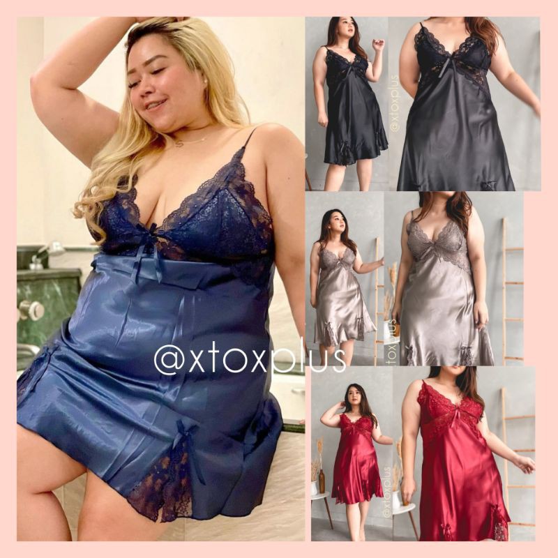 launch BIGSIZE ● XTOXPLUS - lingerie dress jumbo baju tidur seksi