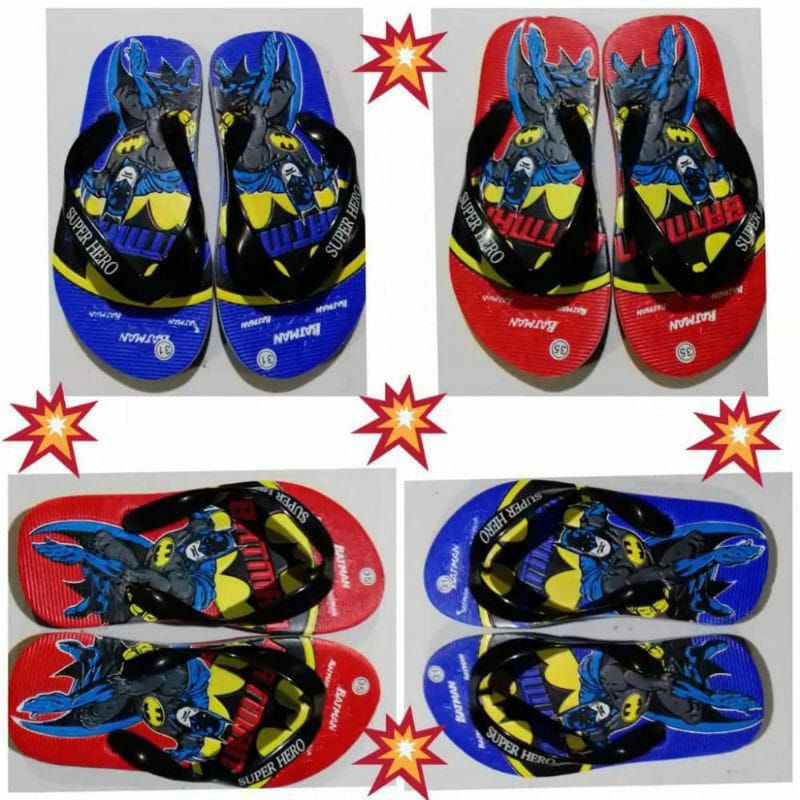 sandal tali jepit anak anak batman
