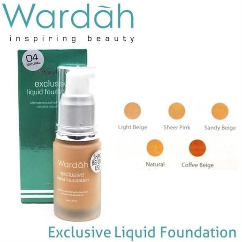 Wardah Exclusive Liquid Foundation/Wardah Liquid Foundation/Foundation Wardah