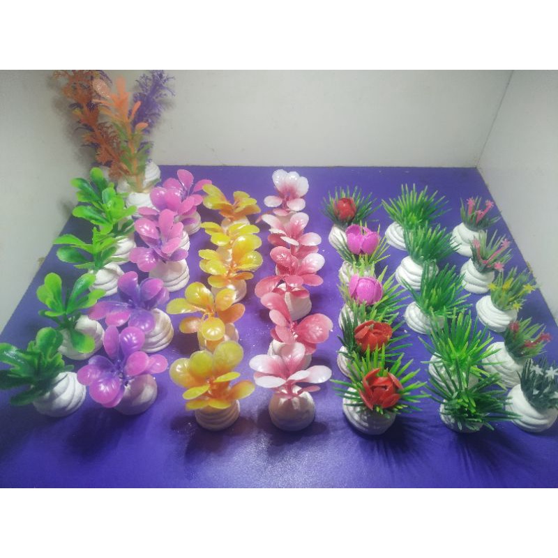 TANAMAN PLASTIK MINI HIAS AKUARIUM/AQUASCAPE