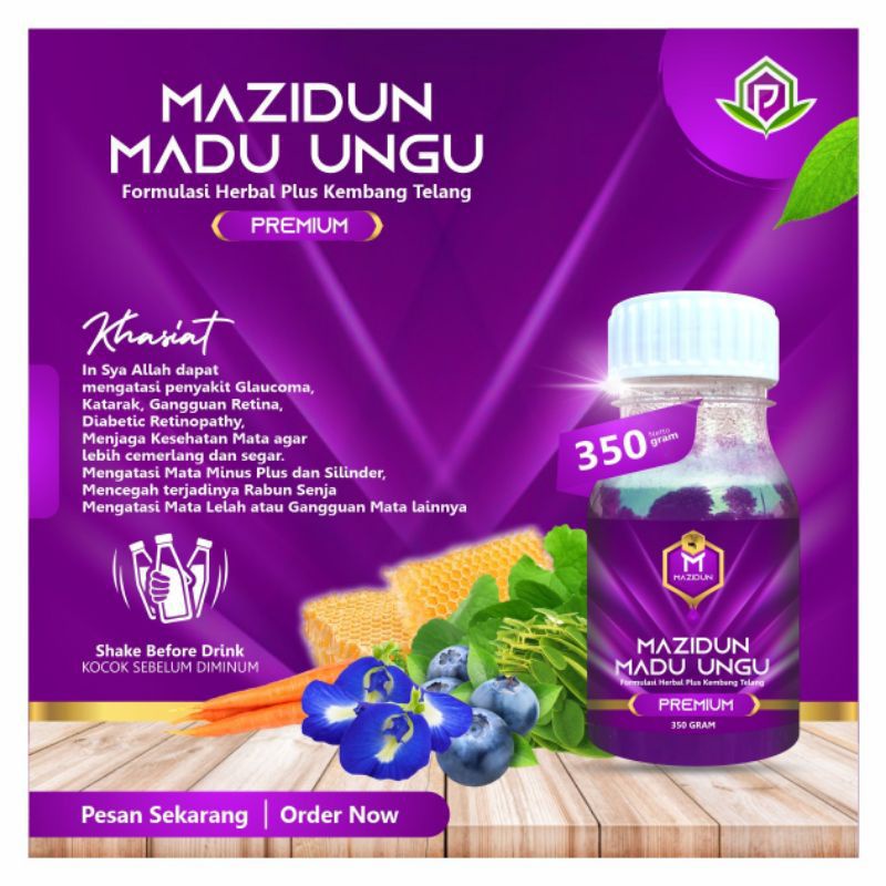 

Mazidun Madu Ungu Herbal | Plus Kembang Telang | Original