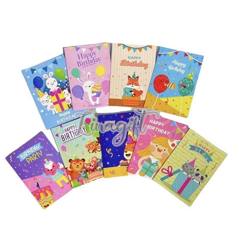 ( 9 Pc ) SANWA GREETING CARD 8x10 - KARTU UCAPAN BESAR SANSAN WAWA HANG TAG GIFT CARD / IDUL FITRI / BABY / FLOWER / HAPPY BIRTHDAY / WEDDING / CHINESE / NATAL / CHRISTMAS / HANG TAG / FLOWER / BUNGA / CNY