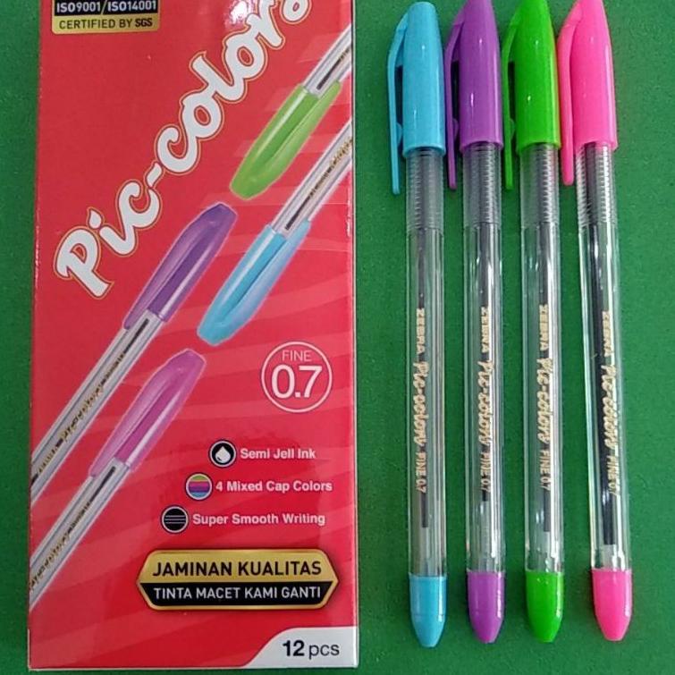 

⇈ Promo....!!! Pulpen Ballpoint Zebra Pic-colors 0.7 Isi 12 //9MB8O Harga Murah