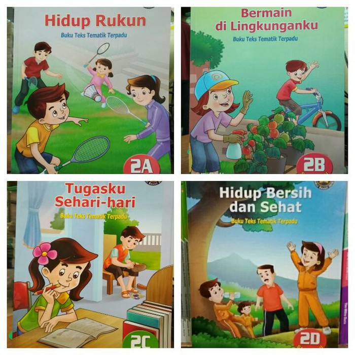 PAKET Buku SD Kelas 2 A B C D Teks tematik Terpadu Yudhistira BKIL_1594