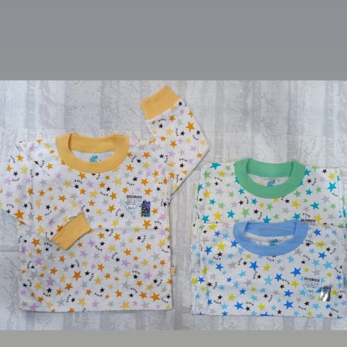 Nova Baju Bayi Oblong Tangan Panjang Motif Bintang