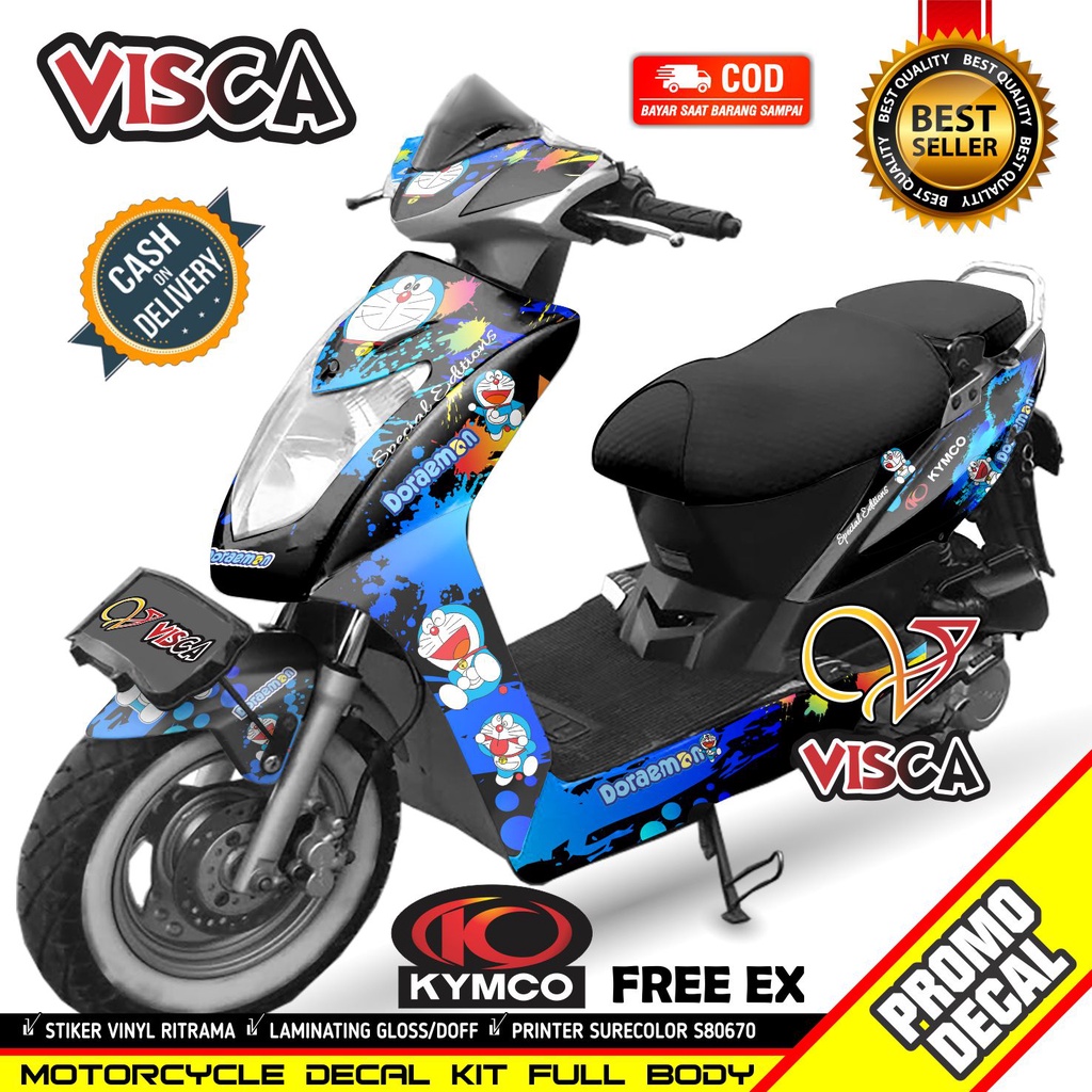Decal Kymco Free Ex Full Body Stiker Kymco Free Ex Full Body Kymco Free Ex Doraemon